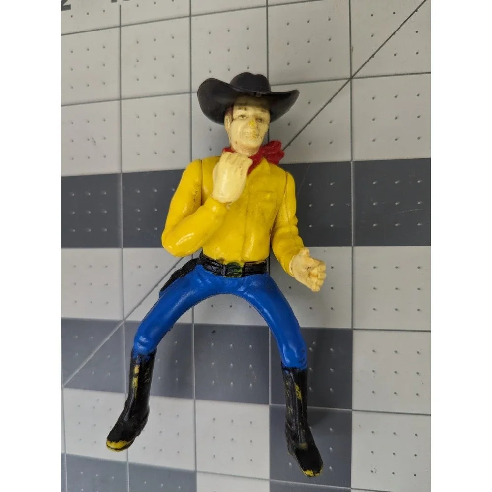 Vintage Plastic Horse Vinyl Cowboy Figure Hong Kong‎